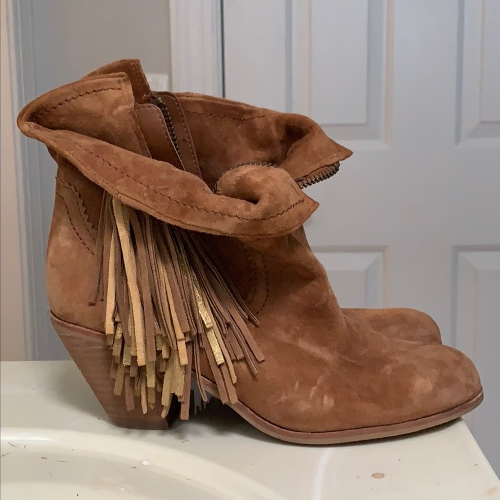 Sam Edelman Louie Ankle Fringe Bootie